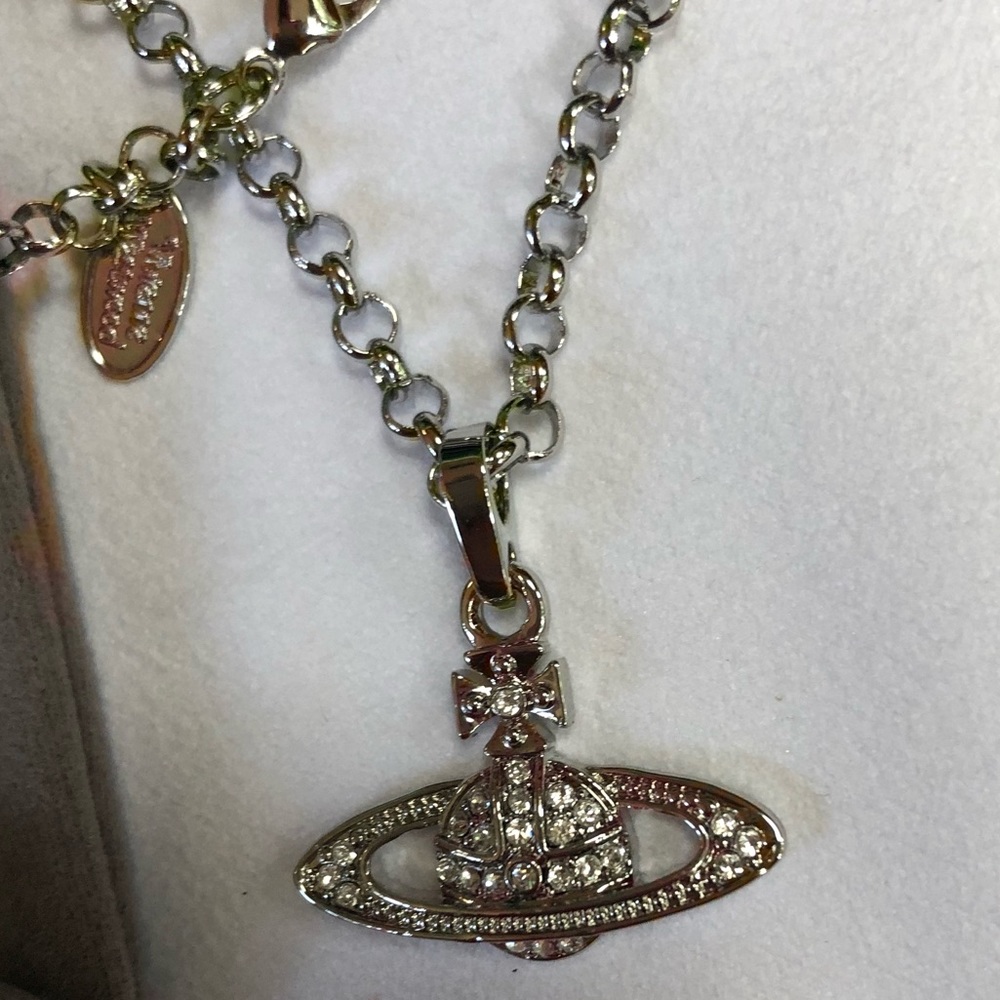 Vivienne Westwood bedazzled logo orb necklace